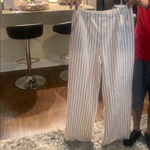 Pin striped high waist pants